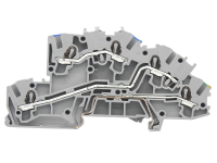Многоуровневые клеммы для монтажа; 4 mm; N/L/PE; Push-in CAGE CLAMP®; 2,50 mm; серые Wago 2003-7646