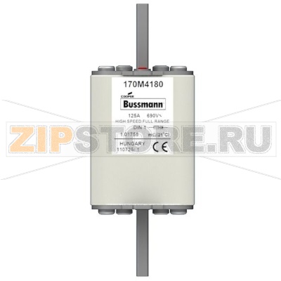 Предохранитель, 125 A, AC 690 В, 200 кА, DIN 1, 52x66x135 мм, gR, DIN, IEC Eaton FUSE 125A 690V 