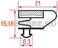 GUARNIZIONE AD INCASTRO 695x425 mm