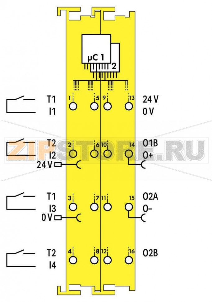 Отказоустойчивый 4/2-канальный дискретный вход/выход; тока; 10 A; PROFIsafe V2.0 iPar; желтые Wago 753-666/000-003 