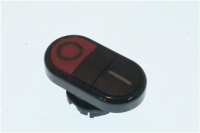 PULSANTE DOPPIO ROSSO NERO PIZZATO
