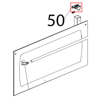 Tappo sup. DX colonnina porta vetro interno linemiss Unox XF 193