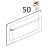 Tappo sup. DX colonnina porta vetro interno linemiss Unox XF 193