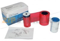 Набор для печати: красящая лента красного цвета (PMS200C), чистящий ролик, чистящая карта   принтера Datacard CD800 CLM
