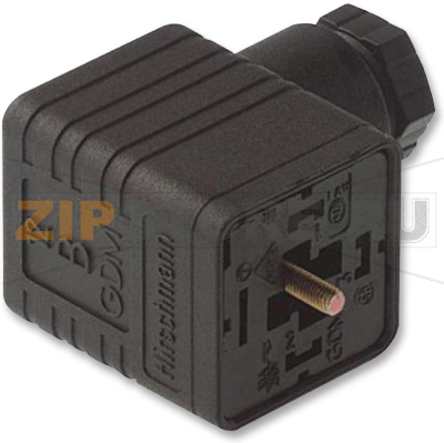 Разъем питания прямоугольный, 3+PE, 3 контакта Hirschmann GDM3009.BLACK 