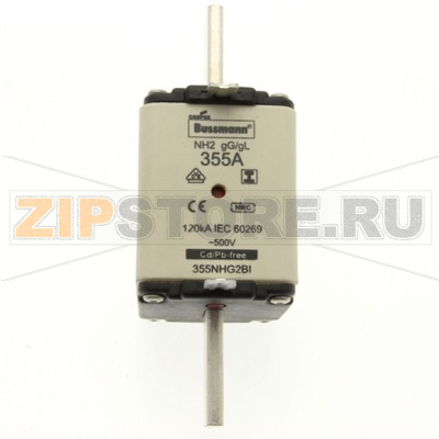 Предохранитель, 355 A, AC 500 В, 120 кА, NH2, gL/gG, IEC Eaton NH FUSE 355A 500V GL/GG SIZE 2 