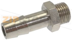 НИКЕЛИРОВАННЫЙ ПАТРУБОК ДЛЯ ШЛАНГА Ø 1/8&quot;M Ø 8 