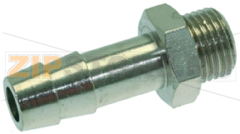 НИКЕЛИРОВАННЫЙ ПАТРУБОК ДЛЯ ШЛАНГА Ø 1/8"M Ø 8 