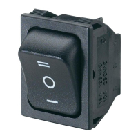 Переключатель клавишный 250 В/AC, 10 А, 2 x вкл/выкл/вкл, 1 шт SCI R13-87D-02