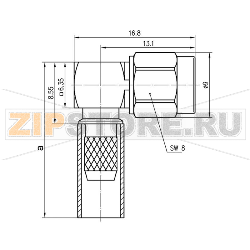 Разъем SMA, 50 Ом, 1 шт Telegärtner J01150A0081 