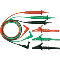 Набор измерительных проводов, штекер: 4 мм, щуп, 1.25 м, красный, чёрный, зеленый Cliff CIH3021