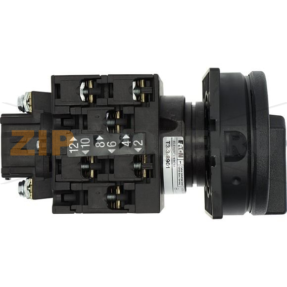 Выключатели главные, 3-полюсн. + N, 32 A, 90° Eaton T3-3-8901/EA/SVB-SW 