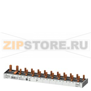 Компактная Pin шина, 10mm2 сечение: 1p/ N (N-слева) 1x УЗО 2-пол. + 10x комп.устр. 1-пол. защ.от прикосн. N-left 12 MW обрезаемая Siemens 5ST3784-0KL 