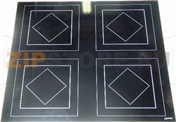 Ceran glass plate 638 - 698 mm***with ma 