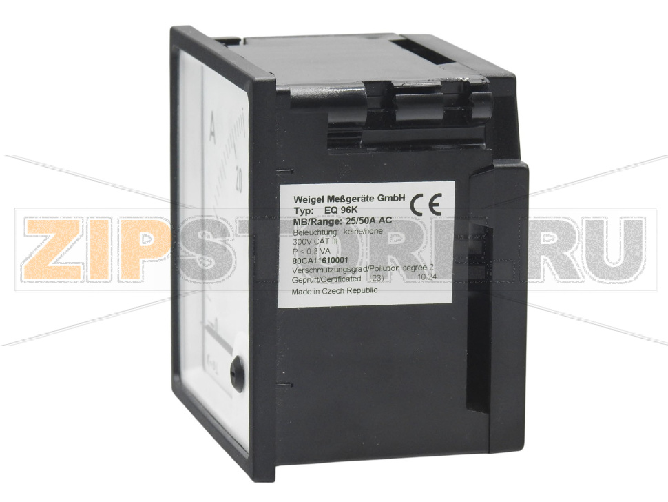Амперметр стрелочный 25/50 А/AC, 96х96 мм, 1 шт Weigel EQ96K 