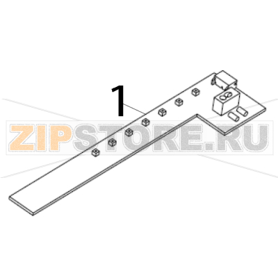 Kit lower media sensor RH Zebra 110PAX4 Kit lower media sensor RH Zebra 110PAX4Запчасть на деталировке под номером: 1