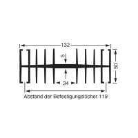 Радиатор 1.1 К/Вт, 100x132x50 мм Fischer Elektronik SK 148 100 SA