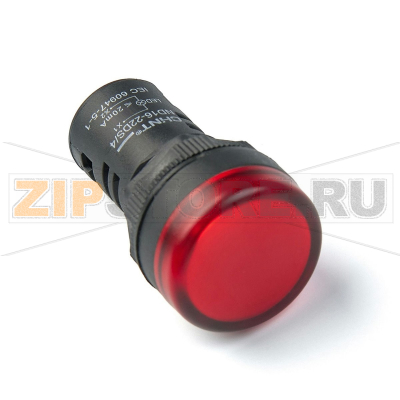Лампа сигнальная 24 В, 22 мм, IP65, красная Chint ND16-22DS/2C 