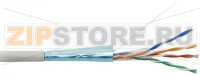 Hyperline FUTP4-C5E-S24-IN-PVC-GY-305 (FTP4-C5E-SOLID-GY-305) (305 м) Кабель витая пара, экранированная F/UTP, категория 5e, 4 пары (24 AWG), одножильный (solid), экран - фольга, PVC, –20°C – +75°C, серый - гарантия: 15 лет компонентная; 25 лет систе