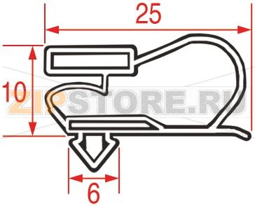 УПЛОТНИТЕЛЬ ДВЕРИ (ПРОФИЛИРОВАННЫЙ) 1391 