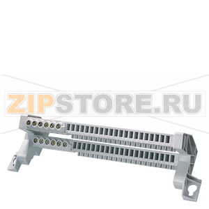N/PE-ШИНА С КЛЕММАМИ 6 ВИНТОВЫХ ОТ 2.5 ДО 16КВ.MM И 21 СОЕД.  ОТ 1.5 ДО 4КВ.MM Siemens 8GK9910-0KK11 