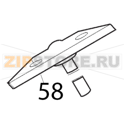 Supporto vela Sirman Topaz 250 Supporto vela Sirman Topaz 250Запчасть на деталировке под номером: 58