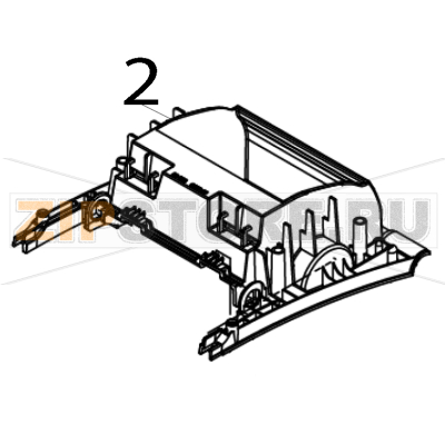 Top inner cover / Blue TSC TTP-343C Top inner cover / Blue TSC TTP-343CЗапчасть на деталировке под номером: 2