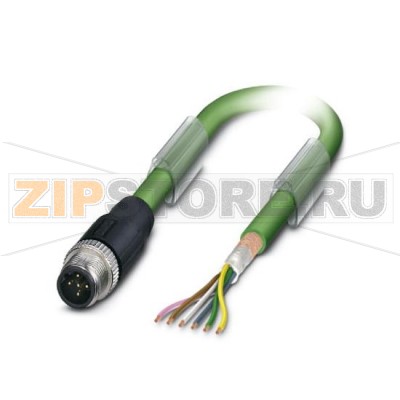 Системный кабель шины Phoenix Contact SAC-5P-M12MSB/ 2,0-900 INTERBUS, 5-полюсн., PUR без галогенов, зеленый RAL 6017, экранирован., Штекеры прямое M12, B-кодирование, к свободный конец, Длина кабеля: 2 м.Минимальный заказ: 1 шт.Упаковка: 1 шт.
