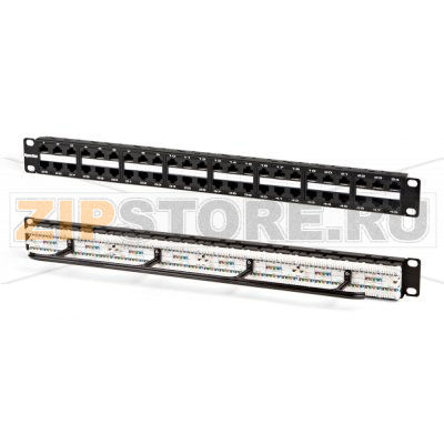 Hyperline PPHD-19-48-8P8C-C5e-110D Патч-панель высокой плотности 19&#039;&#039;, 1U, 48 портов RJ-45, категория 5e, Dual IDC 