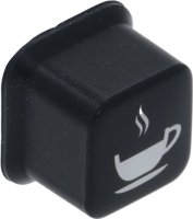 RUBBERIZED PUSH-BUTTON BLACK