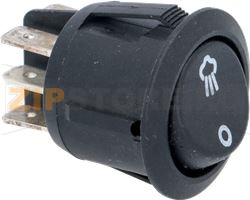 SWITCH THREE-POLE BLACK 10A 250V 