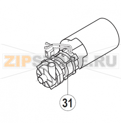 Drain pump Hobart UXT-10A                                    Drain pump Hobart UXT-10AЗапчасть на сборочном чертеже под номером: 31Название запчасти на немецком языке языке: Drain pump Hobart UXT-10A