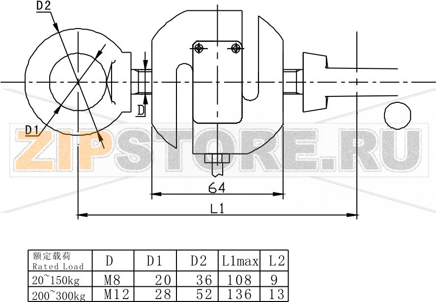 Тензодатчик без узла встройки Keli PST 1.5t 