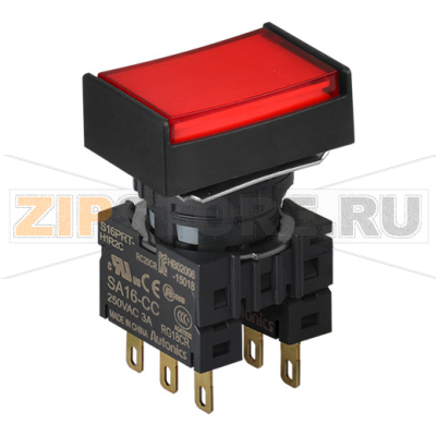Выключатель кнопочный, Ø отверстия: 16 мм Autonics S16PRT-H1R2C 