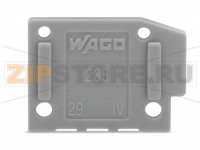 End plate; snap-fit type; 1 mm thick; gray Wago 235-100