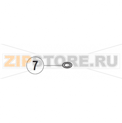 Teflon washer Hobart UXT-10A                                                                        Teflon washer Hobart UXT-10AЗапчасть на сборочном чертеже под номером: 7Название запчасти на немецком языке языке: Teflon washer Hobart UXT-10A
