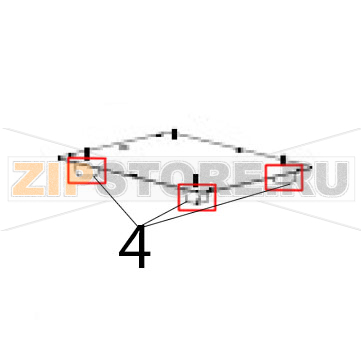Foot-pad Hurakan HKN-HVZ60 Foot-pad Hurakan HKN-HVZ60Запчасть на деталировке под номером: 4