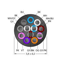 Кабель в катушке Turck CABLE12X0.14-XX-PUR-BK-100M/TXL