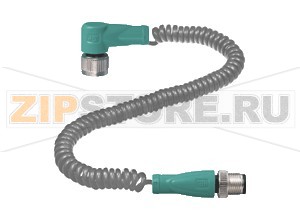 Кабель датчика-исполнительного устройства Connection cable V1-W-0,5/2,5M-PUR-V1-G Pepperl+Fuchs Описание оборудованияConnection cable, Helix cable