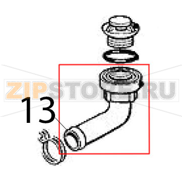 Raccordo di scarico Scotsman B 40 Raccordo di scarico Scotsman B 40Запчасть на деталировке под номером: 13