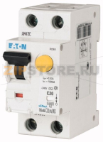 Дифавтомат FI/LS, 10A, 10 мА, LS-характеристика-B, 1p+N, FI-Char: A Eaton FRBMM-B10/1N/001-A