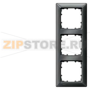 DELTA LINE ЧЕРНЫЙ МЕТАЛЛИК РАМКА 3-МЕСТНАЯ 222X80MM Siemens 5TG2553-6 