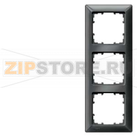 DELTA LINE ЧЕРНЫЙ МЕТАЛЛИК РАМКА 3-МЕСТНАЯ 222X80MM Siemens 5TG2553-6