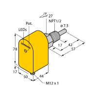Датчик потока погружного типа с оценочной электроникой Turck FCS-N1/2A4P-LIX-H1141