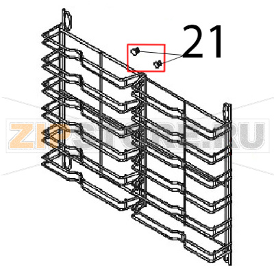 Perno p/vassoi Angelo Po BX61E Perno p/vassoi Angelo Po BX61EЗапчасть на деталировке под номером: 21