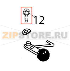 Screw KitchenAid 5K45SSEWH Screw KitchenAid 5K45SSEWHЗапчасть на деталировке под номером: 12