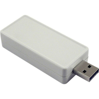 Корпус USB 65x30x15.5 мм, материал: пластик, прозрачный, красный, 1 шт Hammond 1551USB3TRD