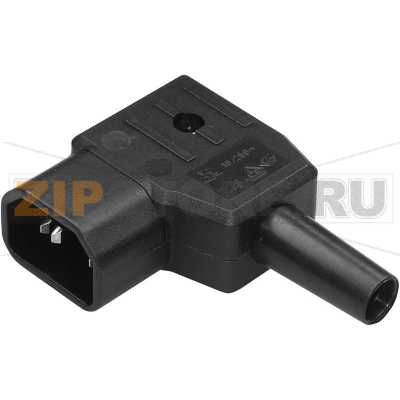 Вилка IEC, C13, 10 А, черная, 1 шт Kaiser 748/sw/C 