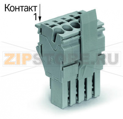 1-проводниковая розетка; 1-пол.; 2,50 mm; синие Wago 2022-101/122-006 
