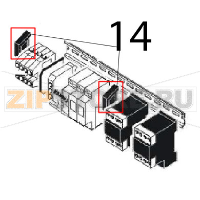 Terminal clamp Angelo Po FM1011E2 Terminal clamp Angelo Po FM1011E2Запчасть на деталировке под номером: 14